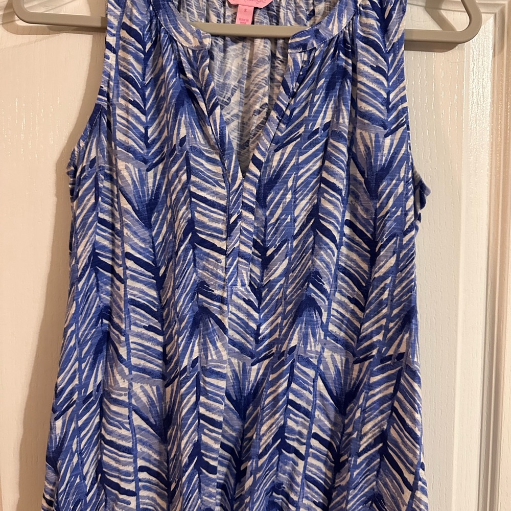 Lilly Pulitzer Blue and White Tank Top